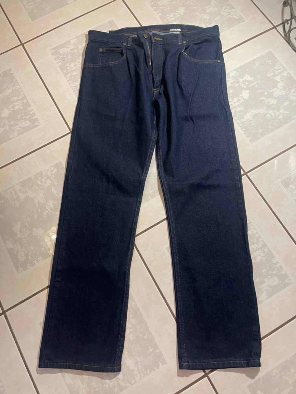 Relaxed Fit Men's Dark Blue Jeans